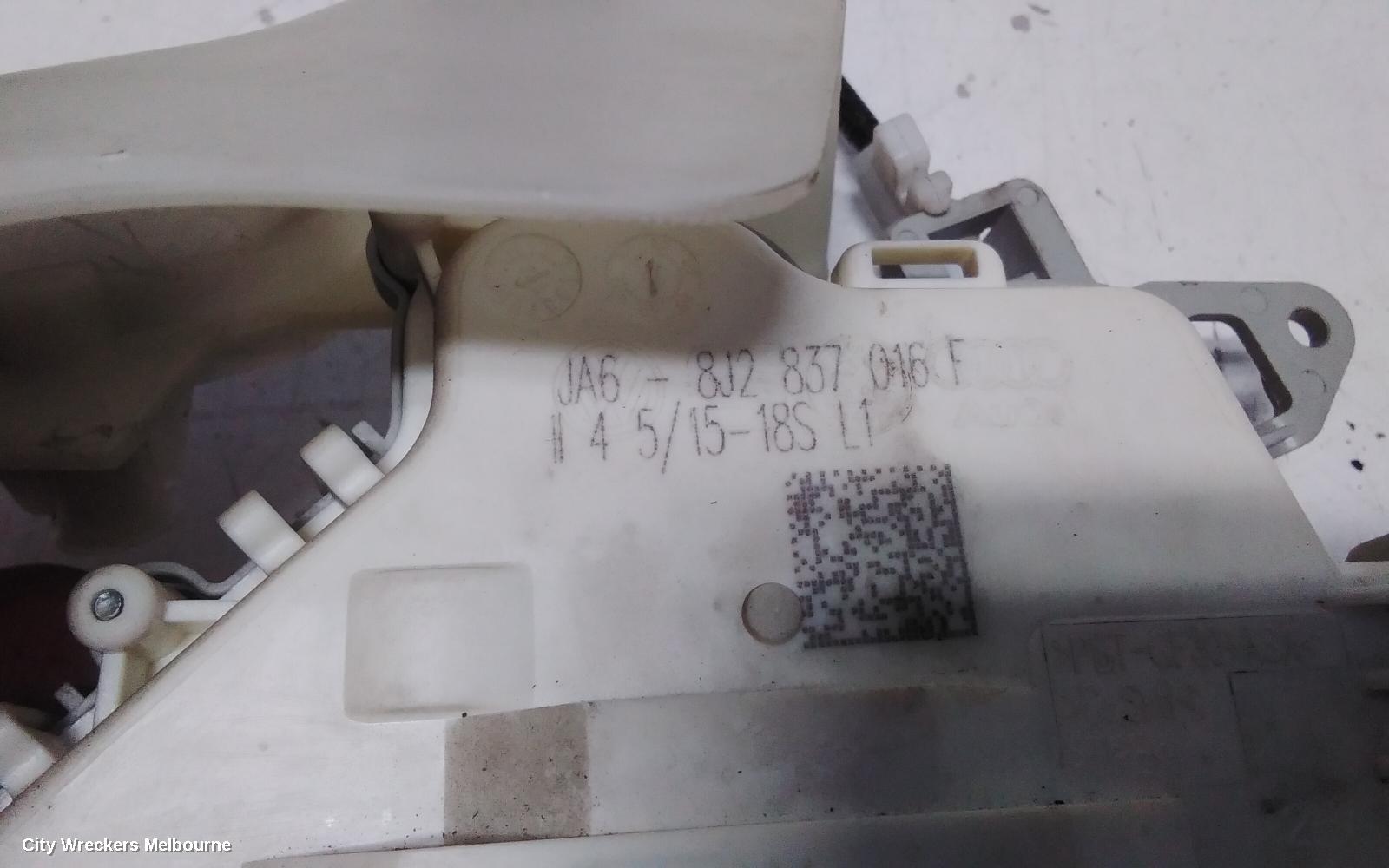 AUDI A5 DOOR/BOOT/GATE LOCK, RIGHT FRONT DOOR LOCK, 8T, DUAL ROW (7 PIN), P/N 8J2837016C, 11/2009 - 11/2016