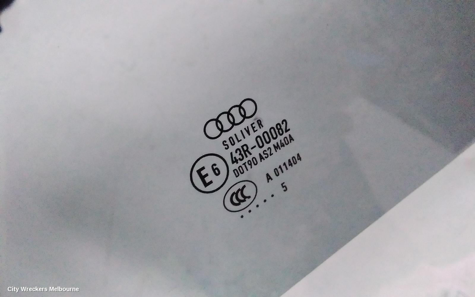 AUDI A5 RIGHT FRONT DOOR WINDOW, HATCHBACK, 8T, 10/2009 - 11/2016