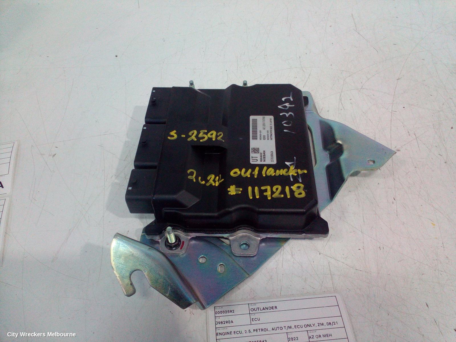 MITSUBISHI OUTLANDER ECU, ENGINE ECU, 2.5, PETROL, AUTO T/M, ECU ONLY, ZM, 08/2021
