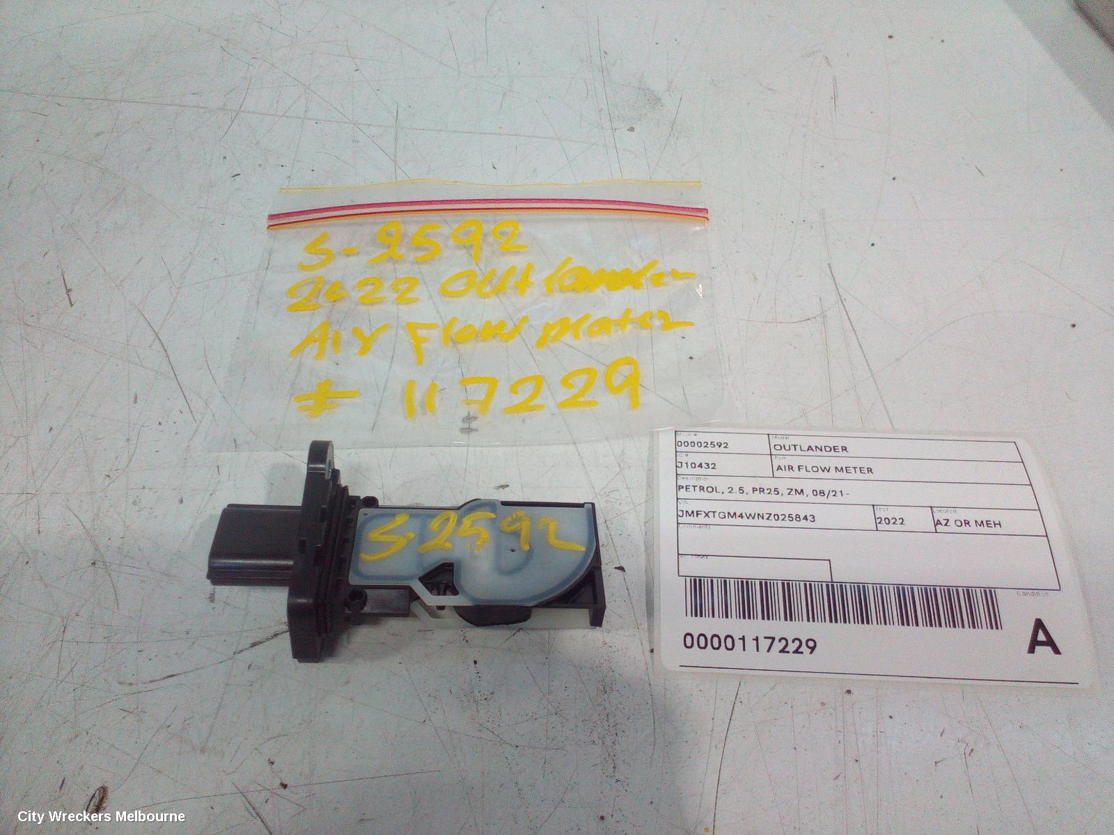MITSUBISHI OUTLANDER AIR FLOW METER, PETROL, 2.5, PR25, ZM, 08/2021 ONWARDS