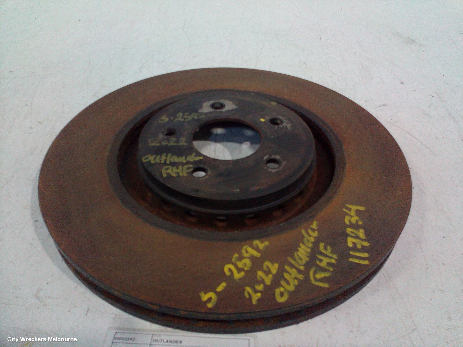 MITSUBISHI OUTLANDER FRONT BRAKE DISC/DRM, ZM, 08/2021 ONWARDS
