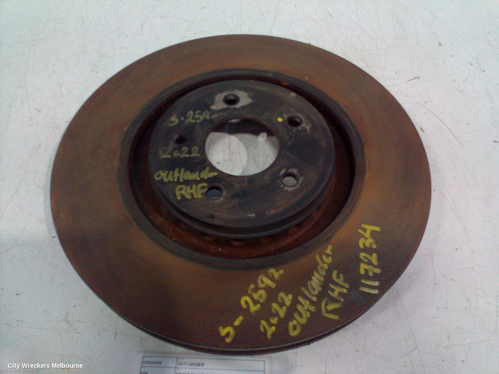 MITSUBISHI OUTLANDER FRONT BRAKE DISC/DRM, ZM, 08/2021 ONWARDS