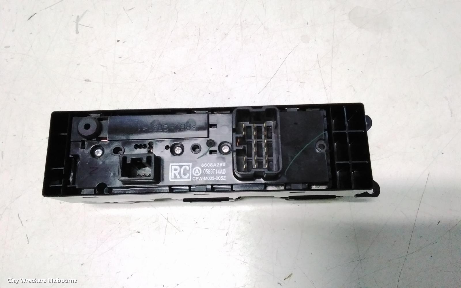 MITSUBISHI ASX PWR DR WIND SWITCH, RH FRONT (MASTER SWITCH), XB-XD, 07/2013 ONWARDS