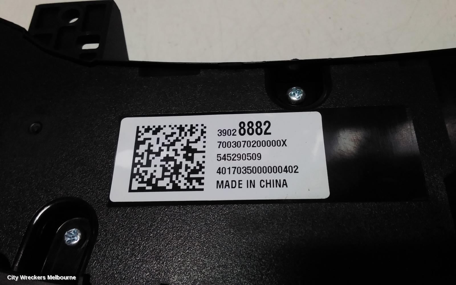 HOLDEN ASTRA HEATER/AC CONTROLS, NON CLIMATE CONTROL, BL, SEDAN 05/2017 - 12/2020