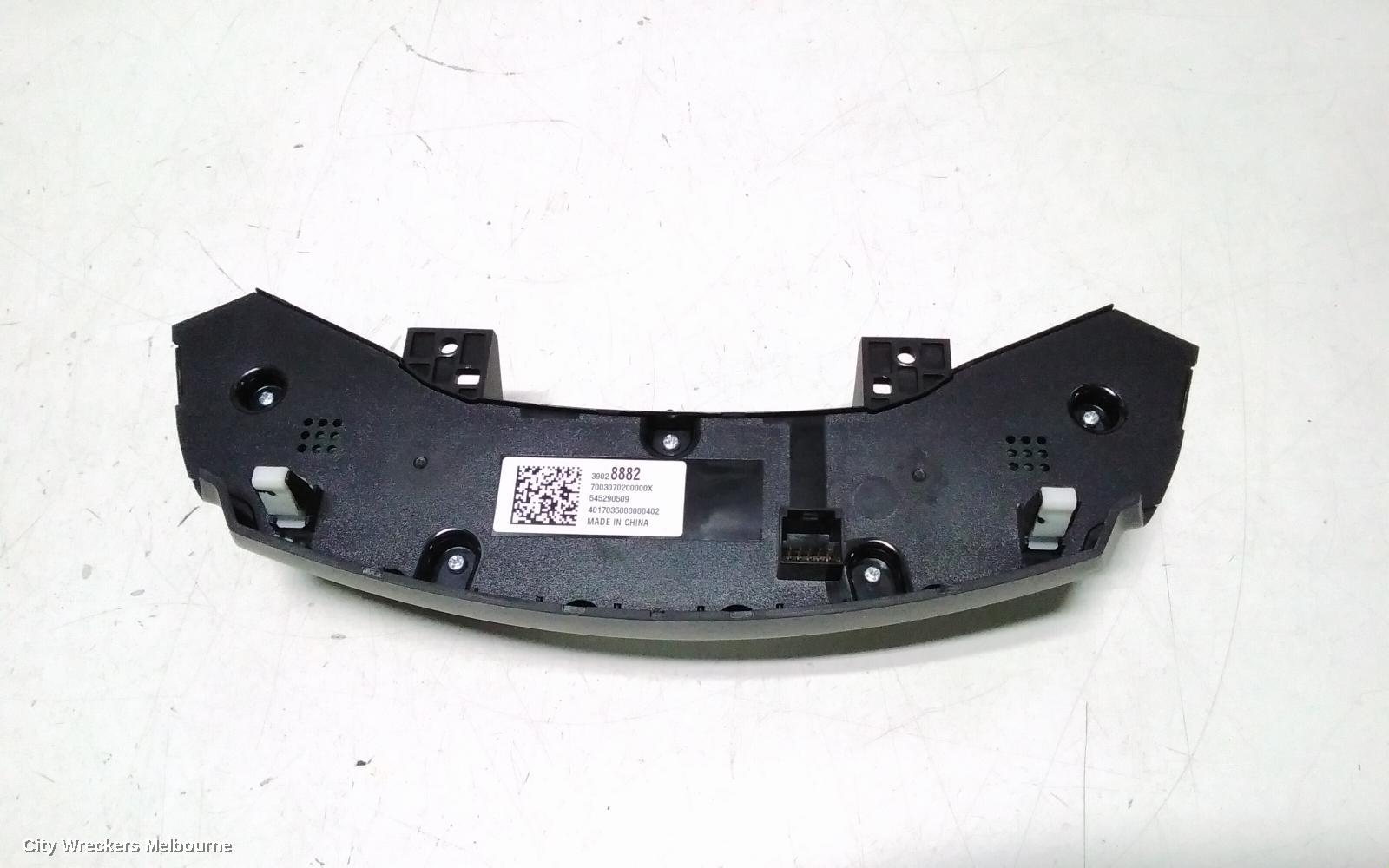 HOLDEN ASTRA HEATER/AC CONTROLS, NON CLIMATE CONTROL, BL, SEDAN 05/2017 - 12/2020