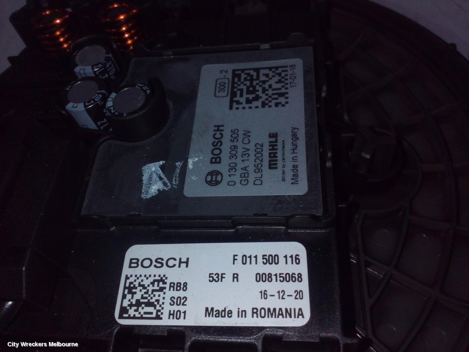HOLDEN ASTRA HEATER FAN MOTOR, BK-BL, P/N DL952002, 09/2016 - 12/2020