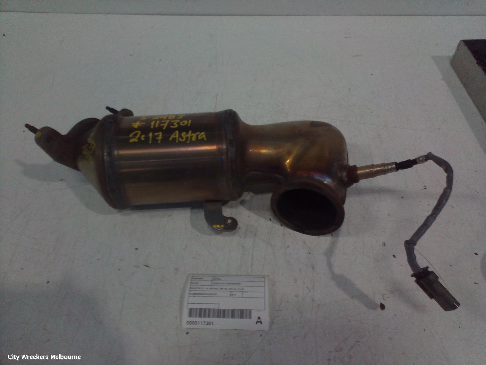 HOLDEN ASTRA CATALYTIC CONVERTER, MANIFOLD, 1.4, PETROL, BK-BL, 09/2016 - 12/2020