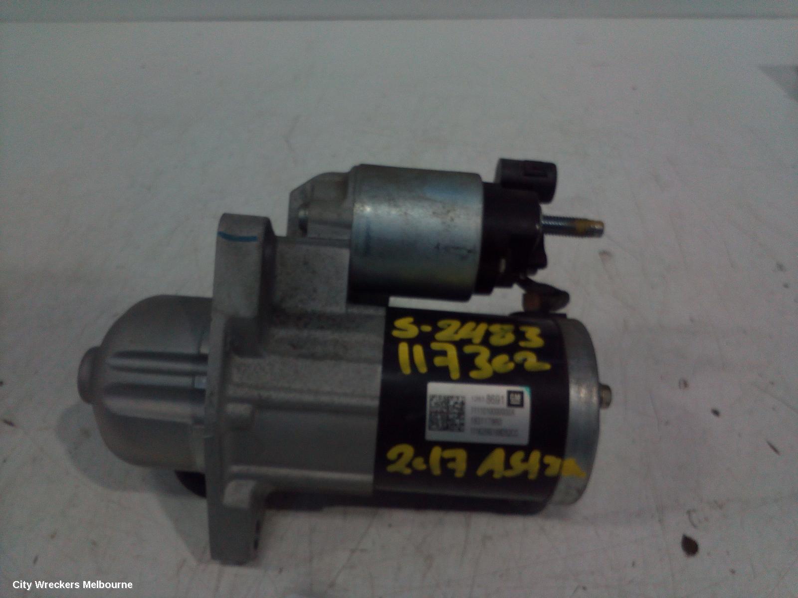HOLDEN ASTRA STARTER, PETROL, 1.4, TURBO, BK-BL, 09/2016 - 12/2020