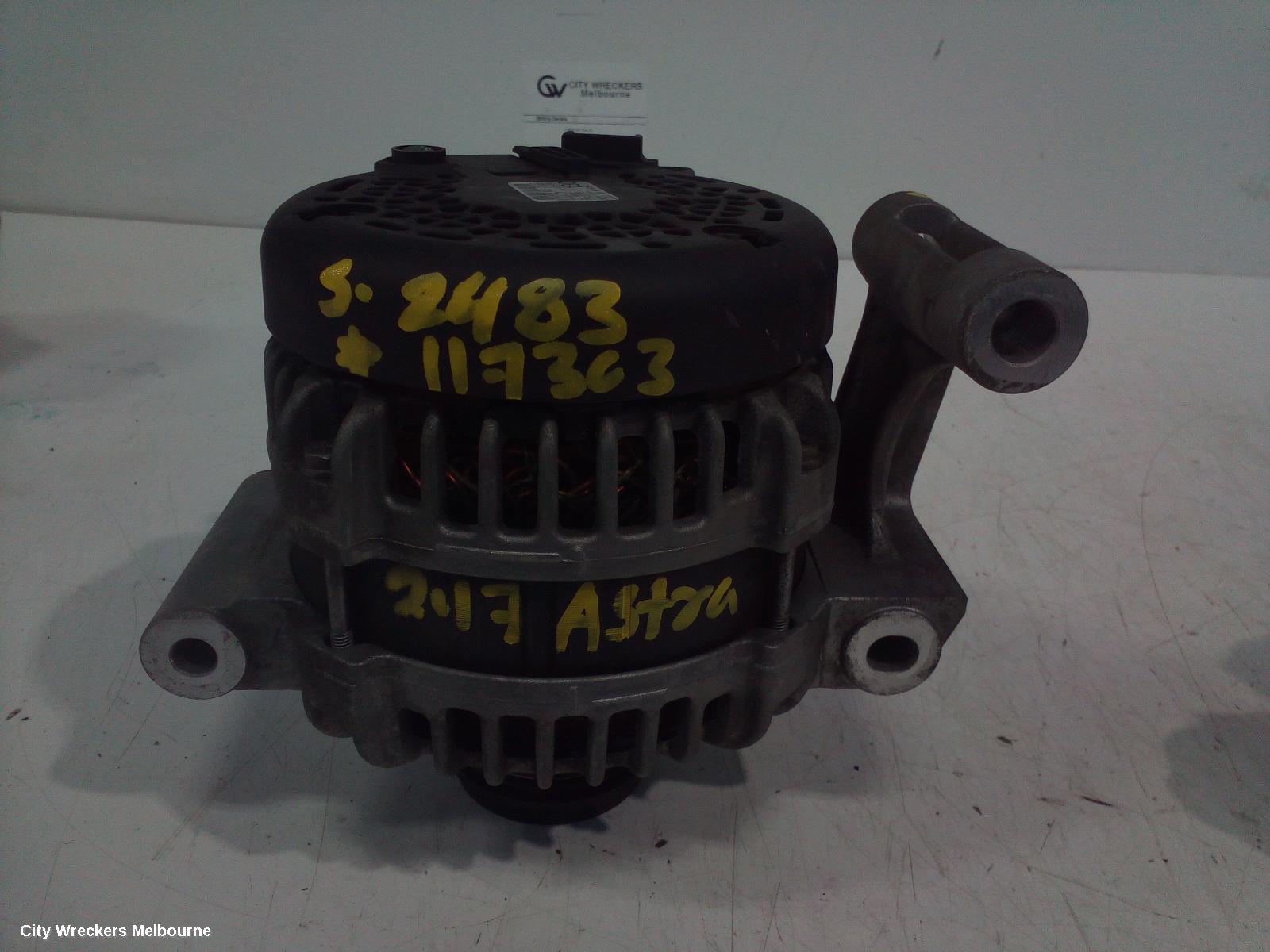 HOLDEN ASTRA ALTERNATOR, PETROL, 1.4, TURBO, BK-BL, 09/2016 - 12/2020