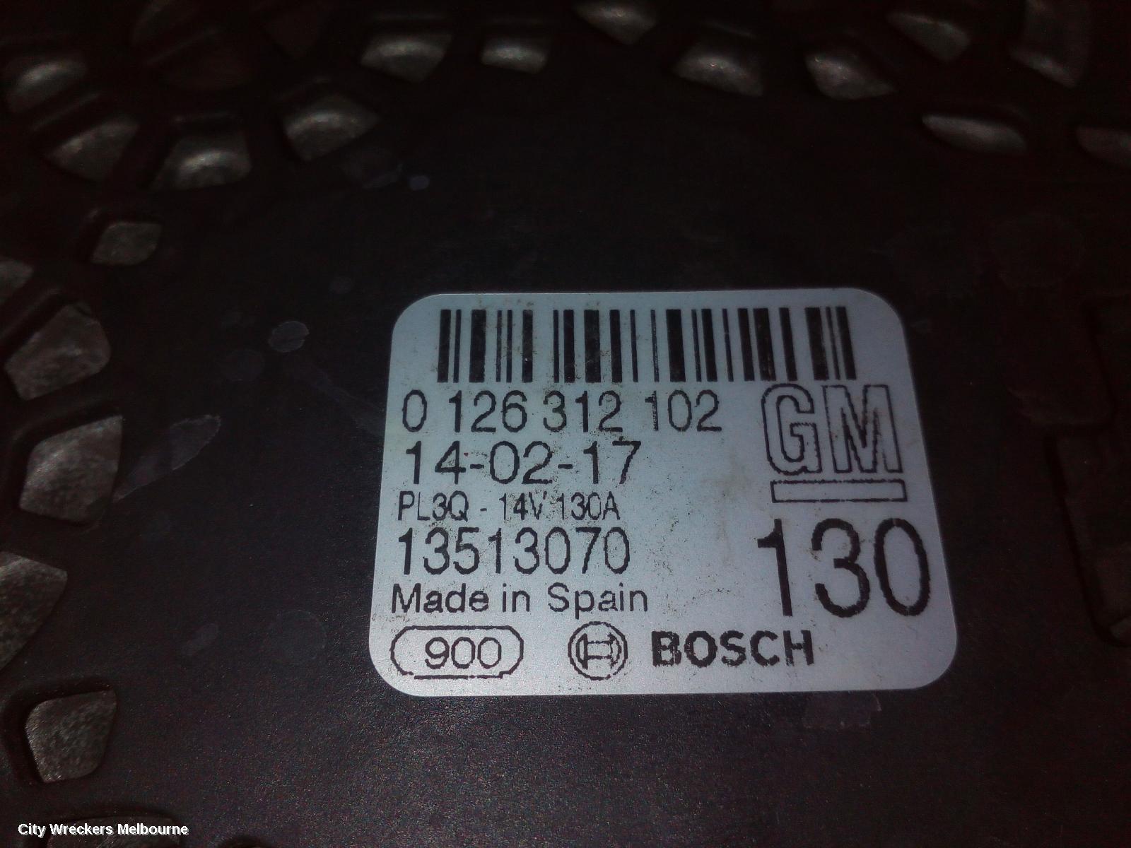 HOLDEN ASTRA ALTERNATOR, PETROL, 1.4, TURBO, BK-BL, 09/2016 - 12/2020