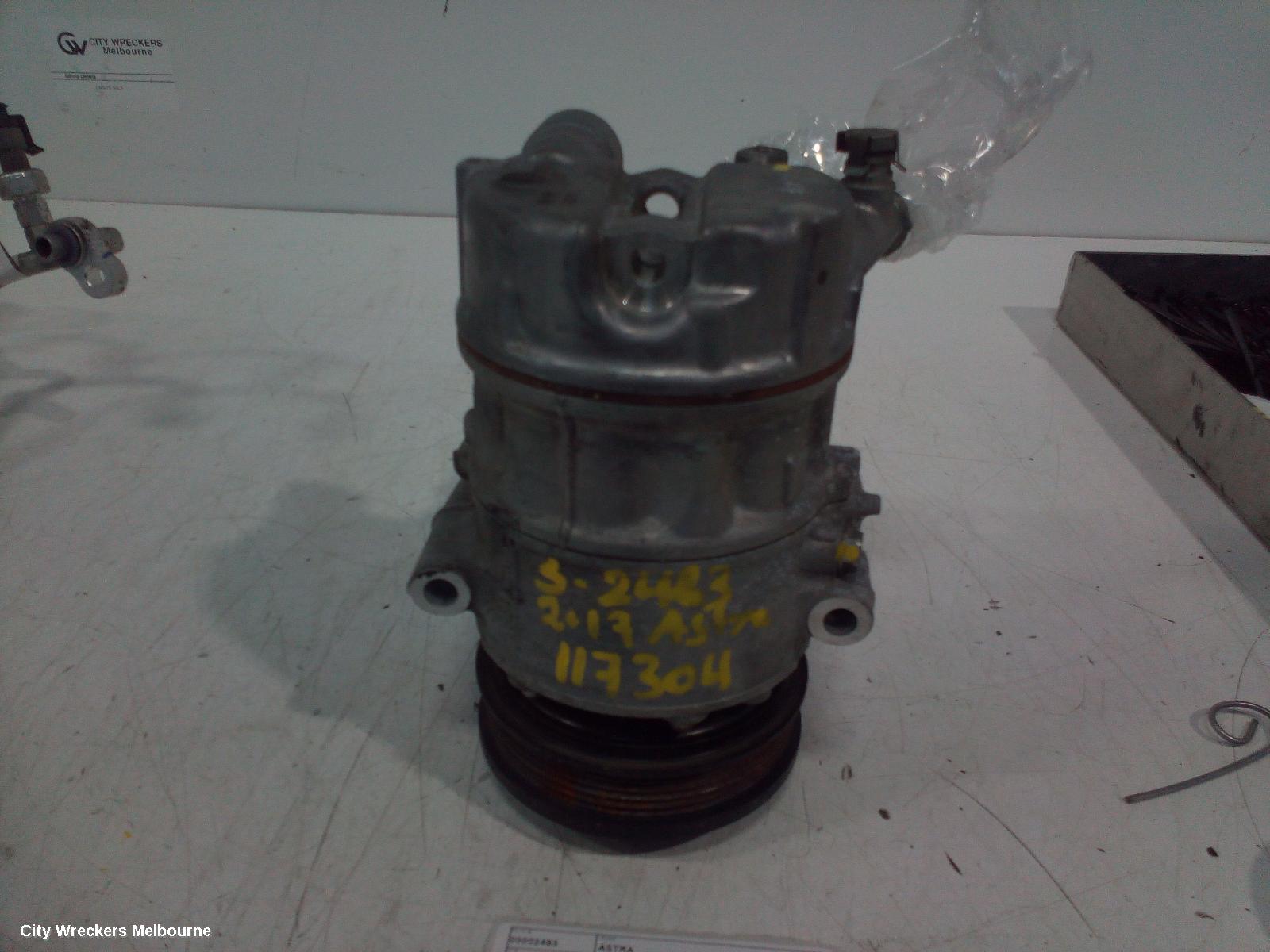 HOLDEN ASTRA A/C COMPRESSOR, BK-BL, 1.4, PETROL, 09/2016 - 12/2020