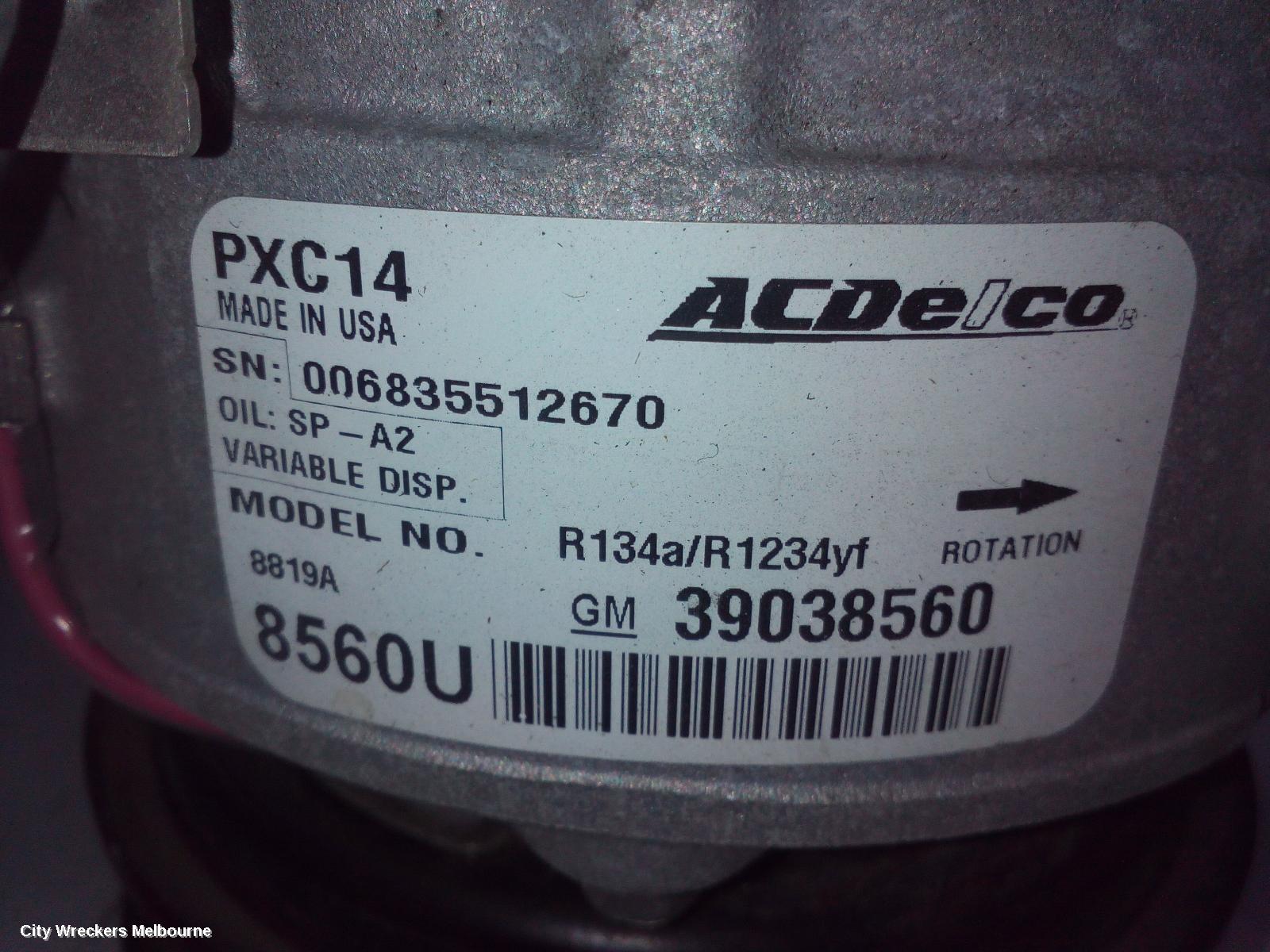 HOLDEN ASTRA A/C COMPRESSOR, BK-BL, 1.4, PETROL, 09/2016 - 12/2020