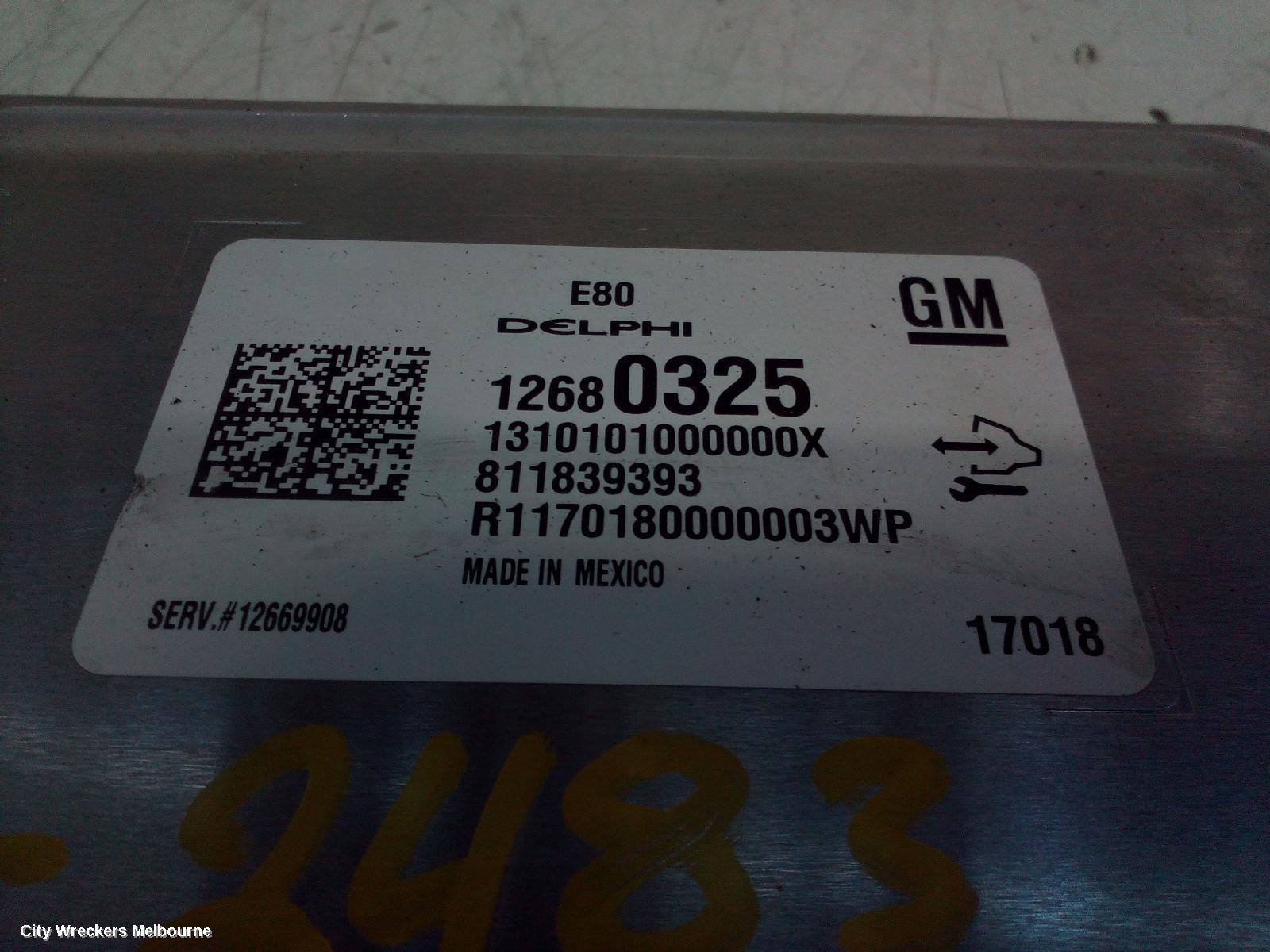 HOLDEN ASTRA ECU, ENGINE ECU, 1.4, PETROL, ECU ONLY, BK, 09/2016 ONWARDS