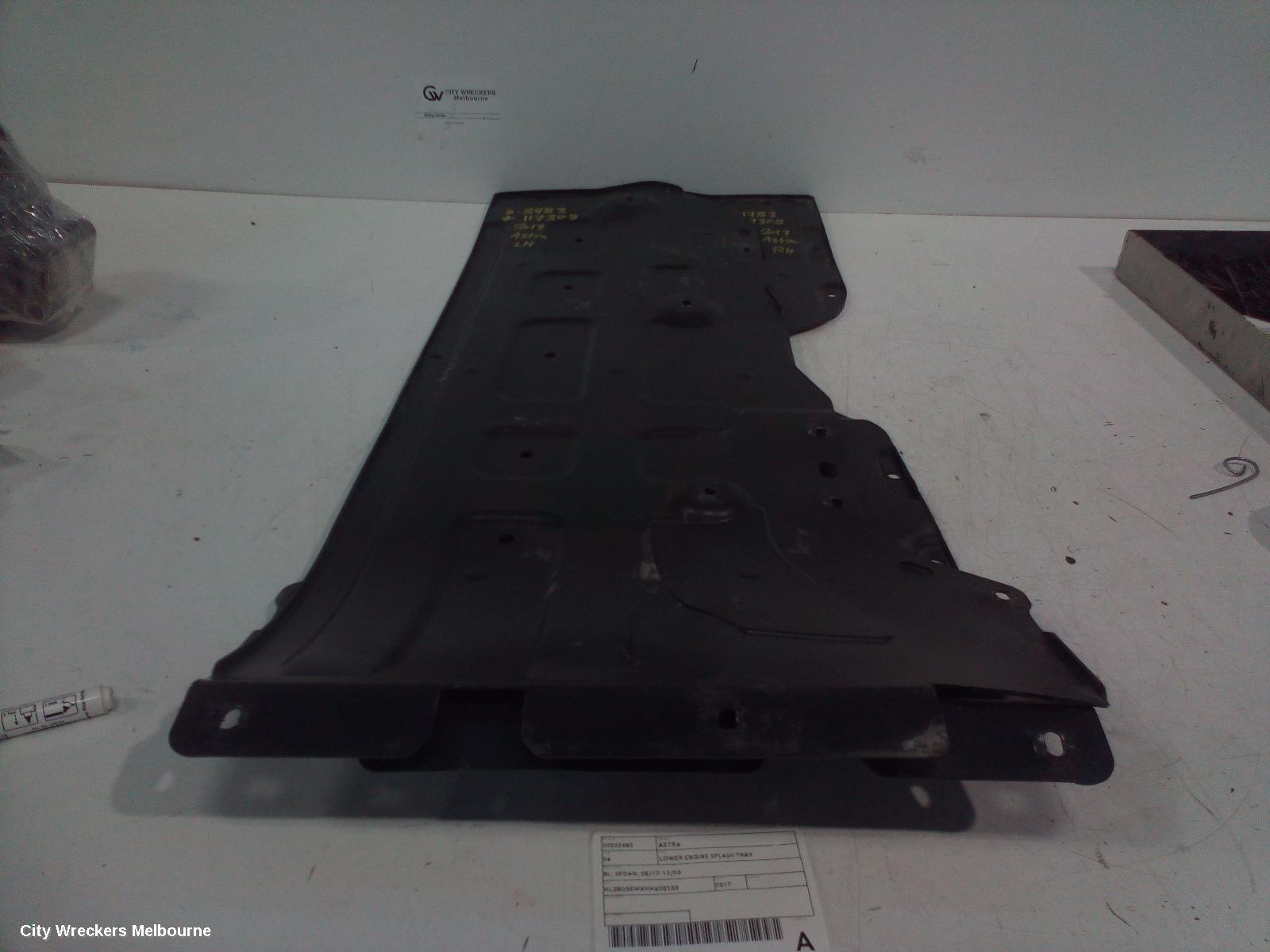 HOLDEN ASTRA LOWER ENGINE SPLASH TRAY, BL, SEDAN, 05/2017 - 12/2020