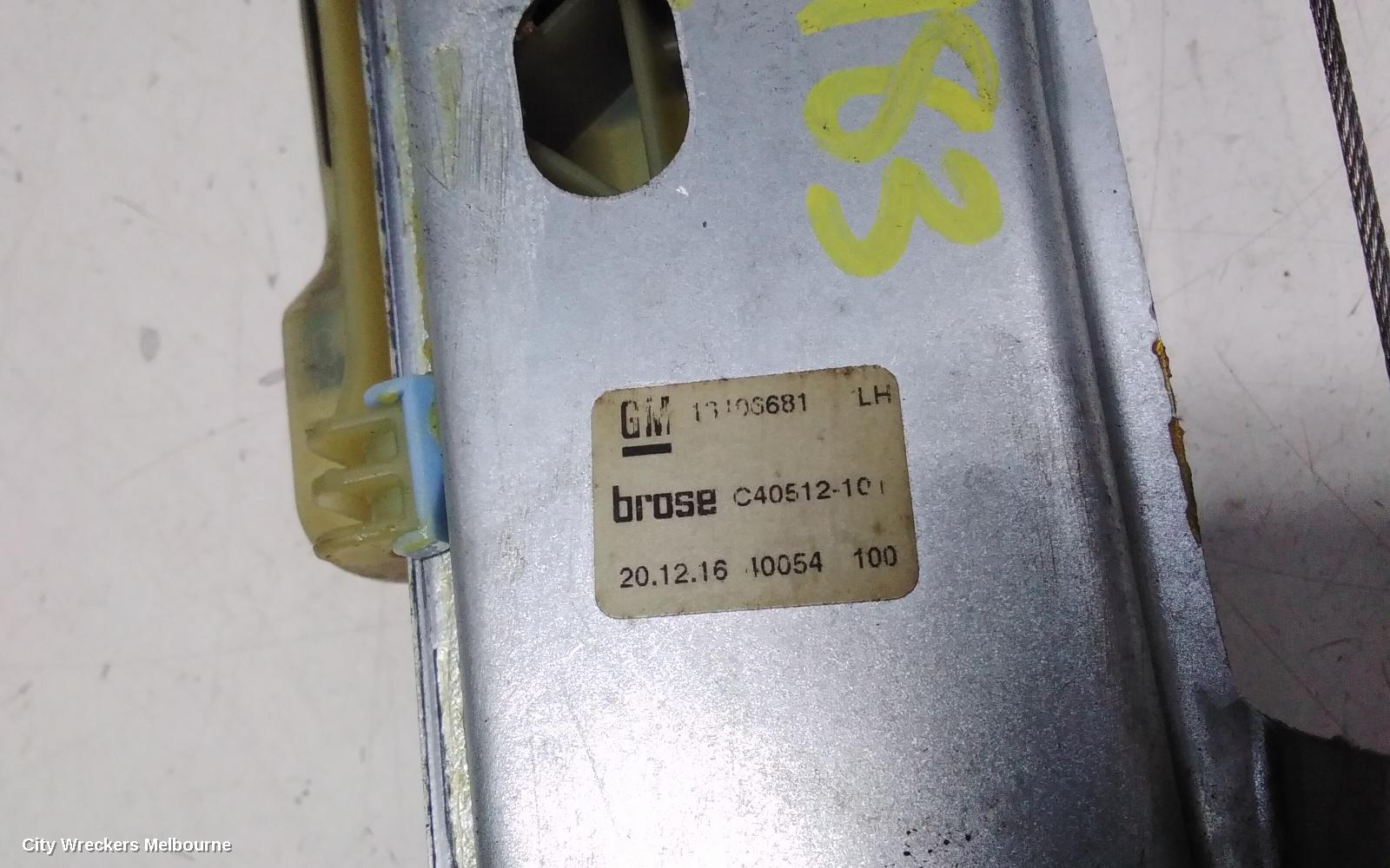 HOLDEN ASTRA LEFT REAR WND REG/MOTOR, BL, SEDAN, 05/2017 - 12/2020