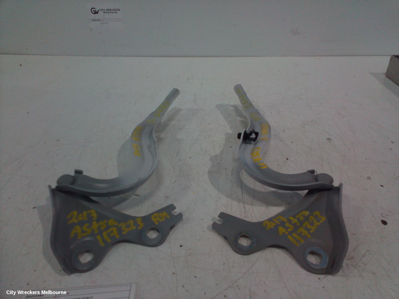 HOLDEN ASTRA BONNET HINGE/STRUT, BL, SEDAN, 05/2017 - 12/2020