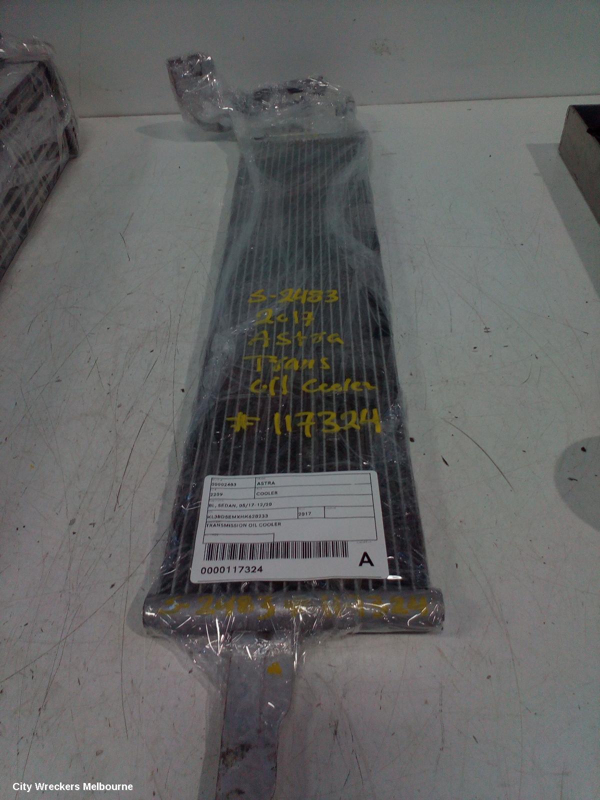 HOLDEN ASTRA COOLER, BL, SEDAN, 05/2017 - 12/2020