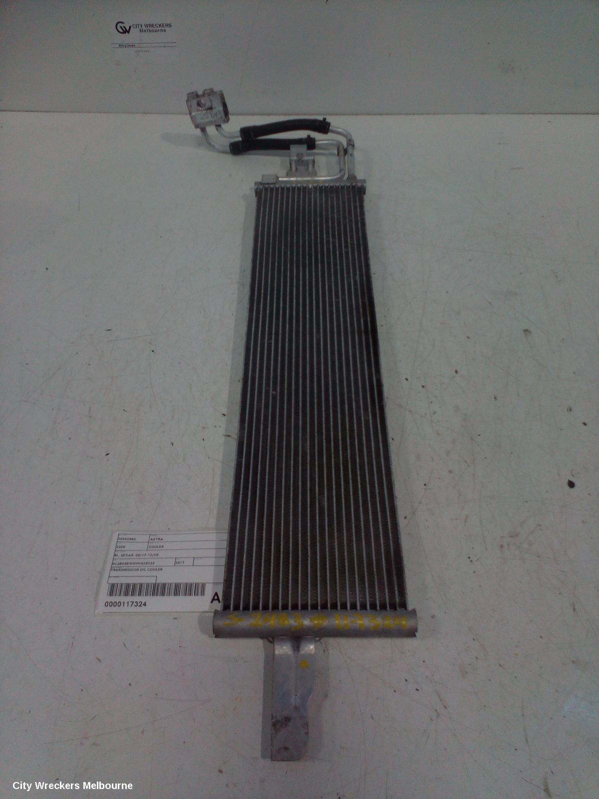 HOLDEN ASTRA COOLER, BL, SEDAN, 05/2017 - 12/2020