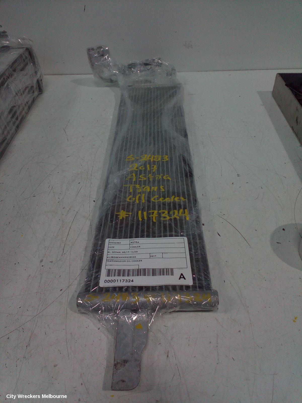 HOLDEN ASTRA COOLER, BL, SEDAN, 05/2017 - 12/2020