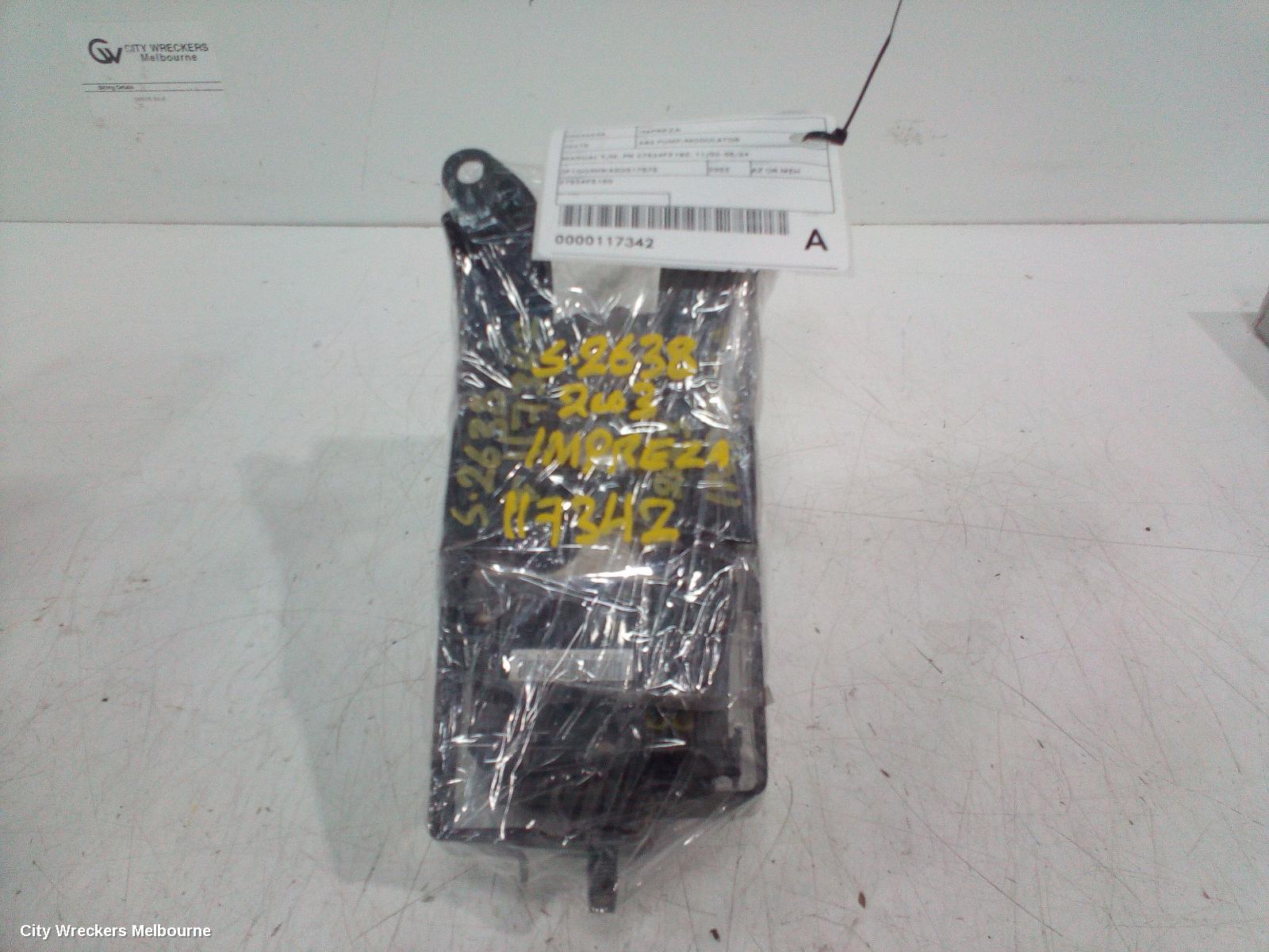 SUBARU IMPREZA ABS PUMP/MODULATOR, MANUAL T/M, PN 27534FE180, 11/2002 - 05/2004
