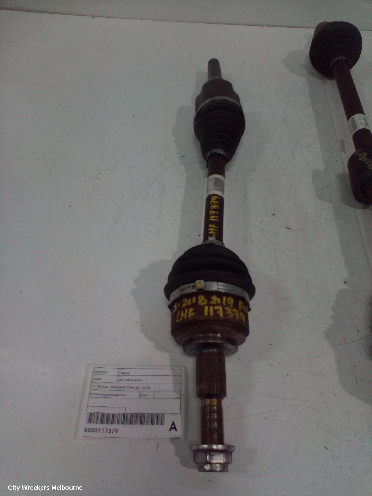 FORD FOCUS LEFT DRIVESHAFT, 1.5, PETROL, STANDARD TYPE, SA, 10/2018 ONWARDS