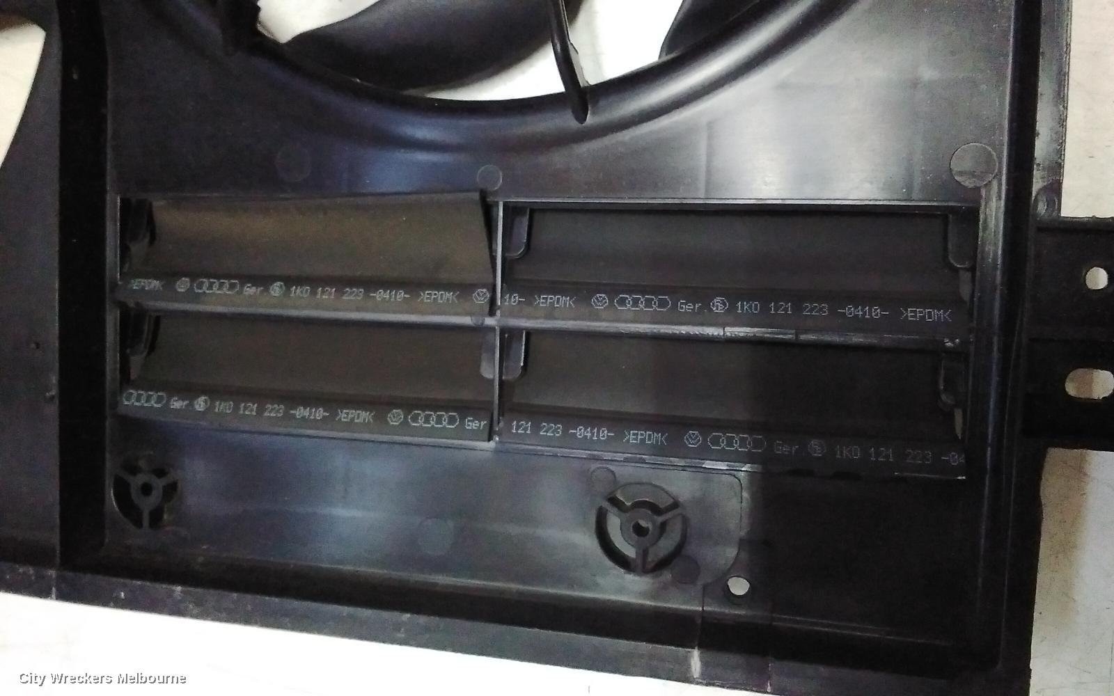 VOLKSWAGEN GOLF FAN, DUAL FAN ASSY, 1.6/2.0, DIESEL, CAYC/CBAB/CBBB/CBDB CODE, GEN 6, 10/2008 - 03/2013