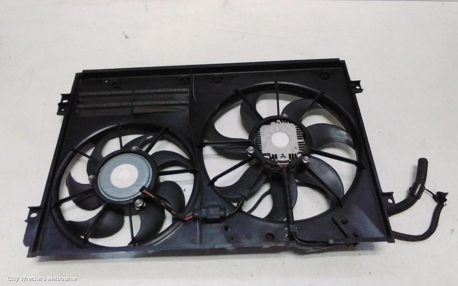 VOLKSWAGEN GOLF FAN, DUAL FAN ASSY, 1.6/2.0, DIESEL, CAYC/CBAB/CBBB/CBDB CODE, GEN 6, 10/2008 - 03/2013