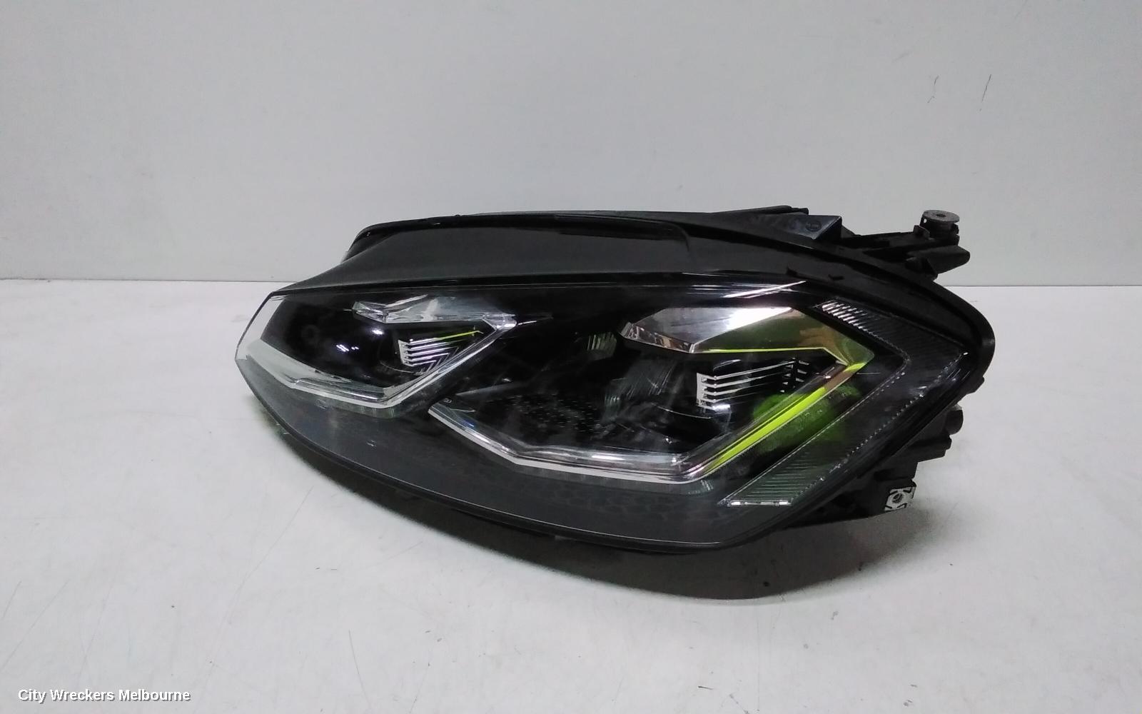 VOLKSWAGEN GOLF LEFT HEADLAMP, GEN 7, HIGHLINE/R LINE, LED TYPE, 03/2017 - 08/2020