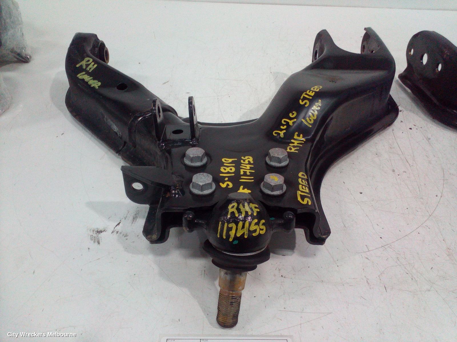 GREAT WALL STEED RIGHT FRONT LOWER CONTROL ARM, NBP, DUAL CAB, 07/2016 - 12/2021