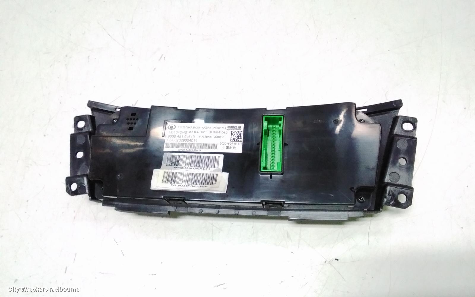 GREAT WALL STEED HEATER/AC CONTROLS, K2, CLIMATE CONTROL TYPE, 07/2016 - 12/2021
