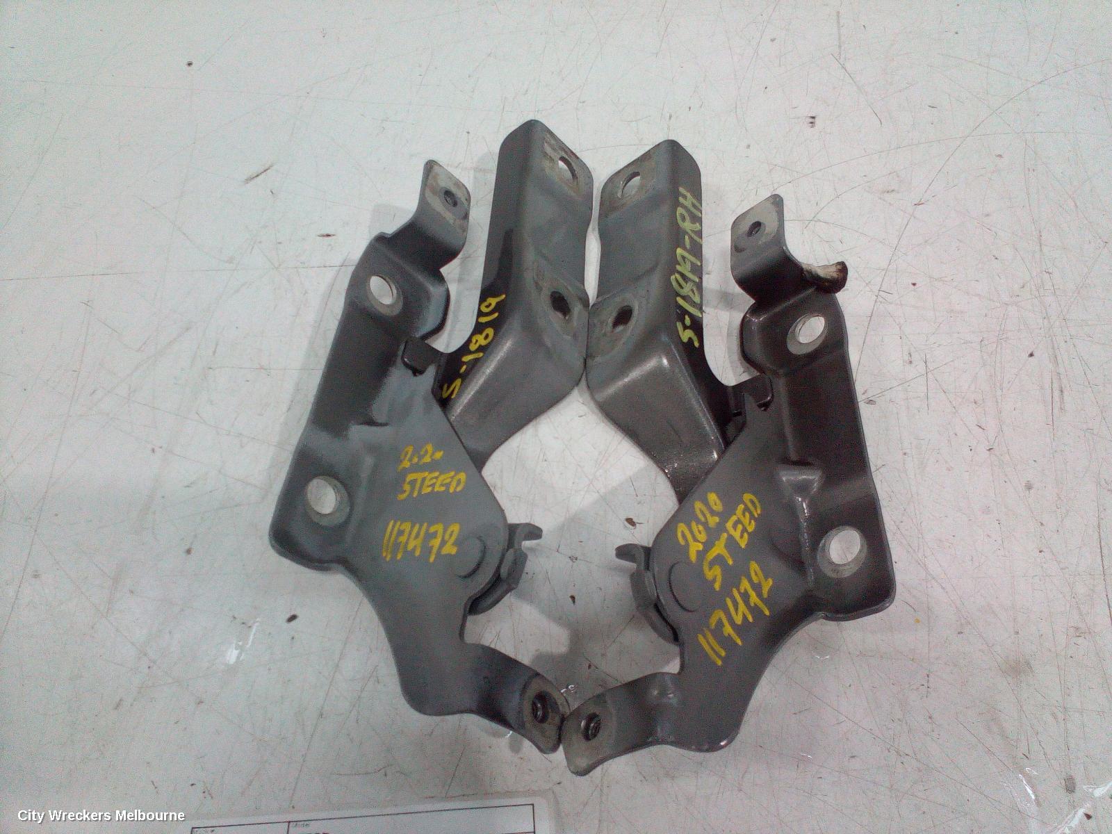 GREAT WALL STEED BONNET HINGE/STRUT, K2, HINGES (PAIR), SINGLE CAB, 07/2016 - 12/2021