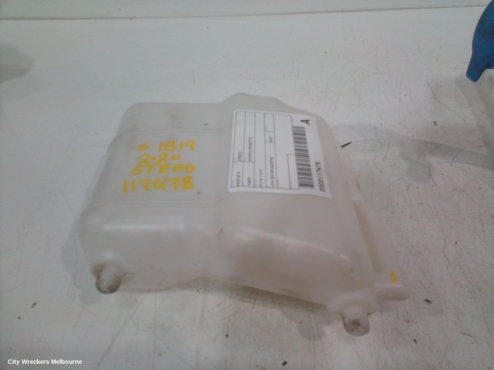 GREAT WALL STEED OVERFLOW BOTTLE, 07/2016 - 12/2021