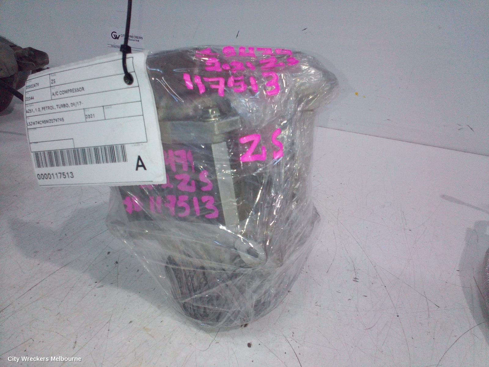 MG ZS A/C COMPRESSOR, AZS1, 1.0, PETROL, TURBO, 09/2017 ONWARDS