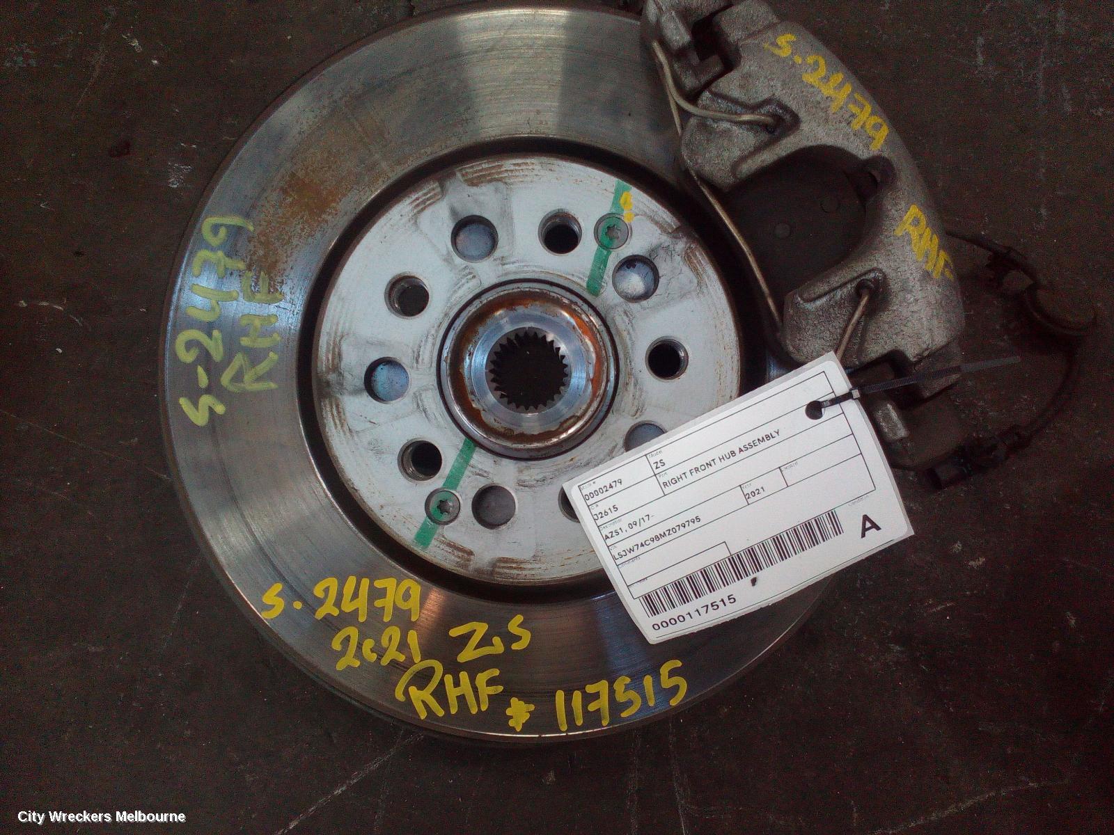 MG ZS RIGHT FRONT HUB ASSEMBLY, AZS1, 09/2017 - 06/2025