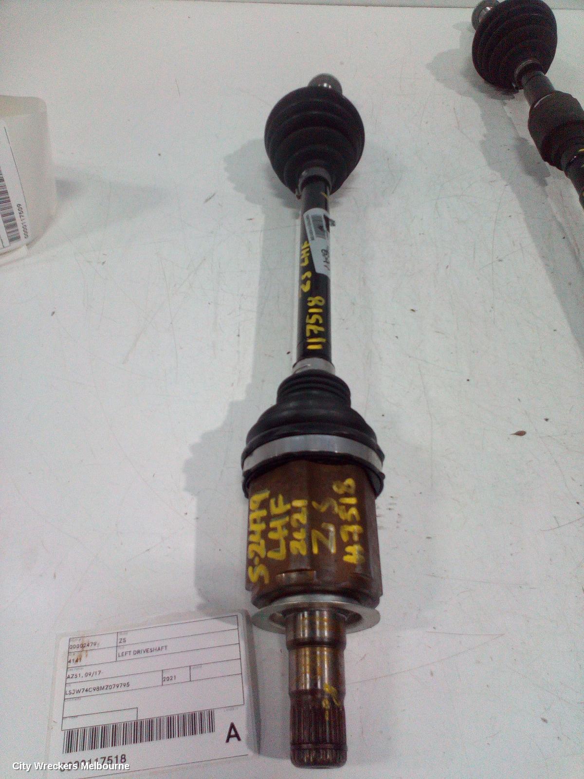 MG ZS LEFT DRIVESHAFT, AZS1, AUTO T/M, PETROL, 1.0, 09/2017 ONWARDS