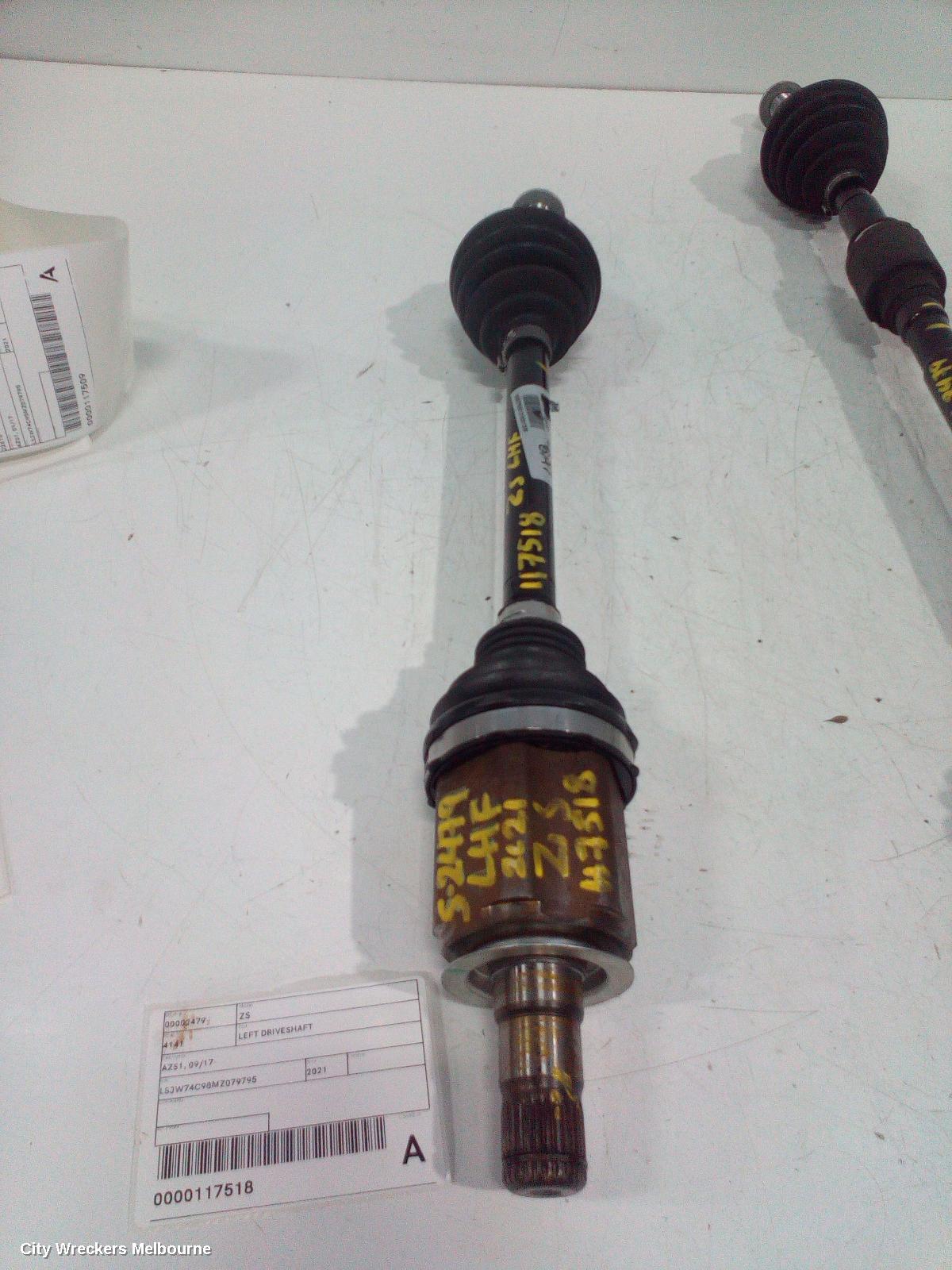 MG ZS LEFT DRIVESHAFT, AZS1, AUTO T/M, PETROL, 1.0, 09/2017 ONWARDS