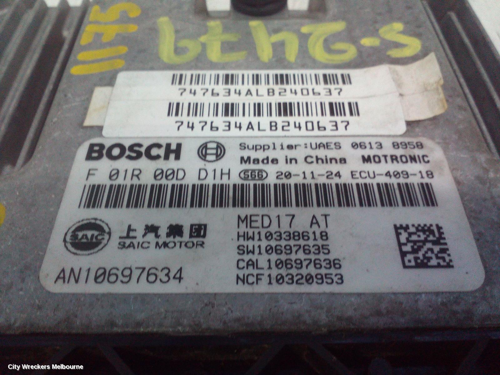 MG ZS ECU, ENGINE ECU, 1.0, PETROL, TURBO, ECU ONLY, AZS1, 09/2017 ONWARDS
