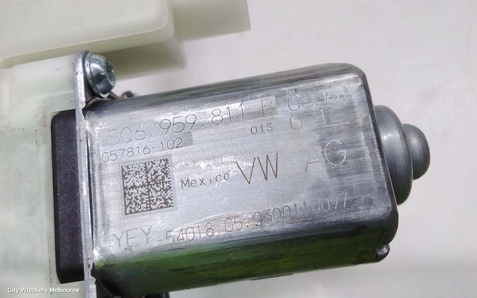 VOLKSWAGEN TIGUAN LEFT REAR WND REG/MOTOR, DOOR REG ASSY (REG AND MOTOR), 5NA, 06/2016 ONWARDS