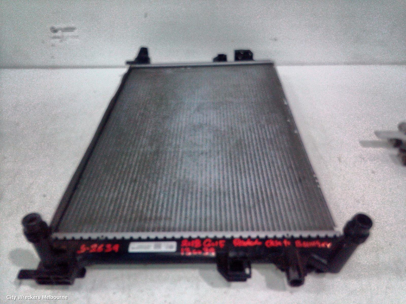 VOLKSWAGEN GOLF RADIATOR, SECONDARY RADIATOR (CLOSEST TO BUMPER), AUTO/MANUAL, 1.4, PETROL, GEN 7, 12/2012 - 08/2020