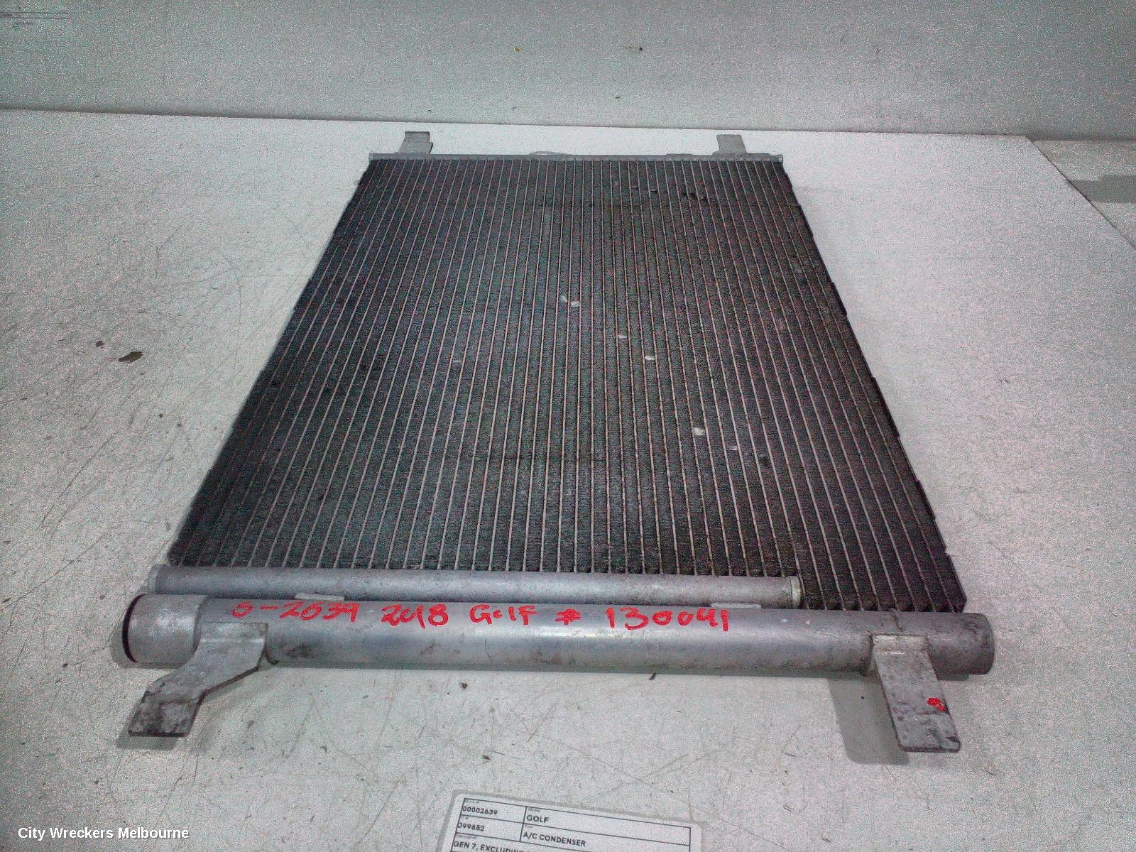 VOLKSWAGEN GOLF A/C CONDENSER, GEN 7, EXCLUDING R TYPE, 12/2012 - 08/2020