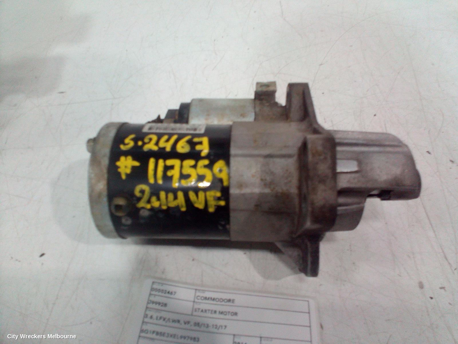 HOLDEN COMMODORE STARTER, 3.6, LFX/LWR, VF, 05/2013 - 12/2017