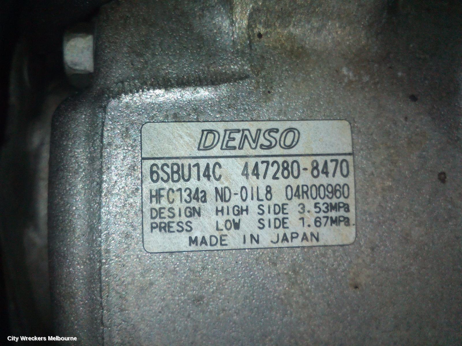 HOLDEN COMMODORE A/C COMPRESSOR, VF, 3.6, 05/2013 - 12/2017