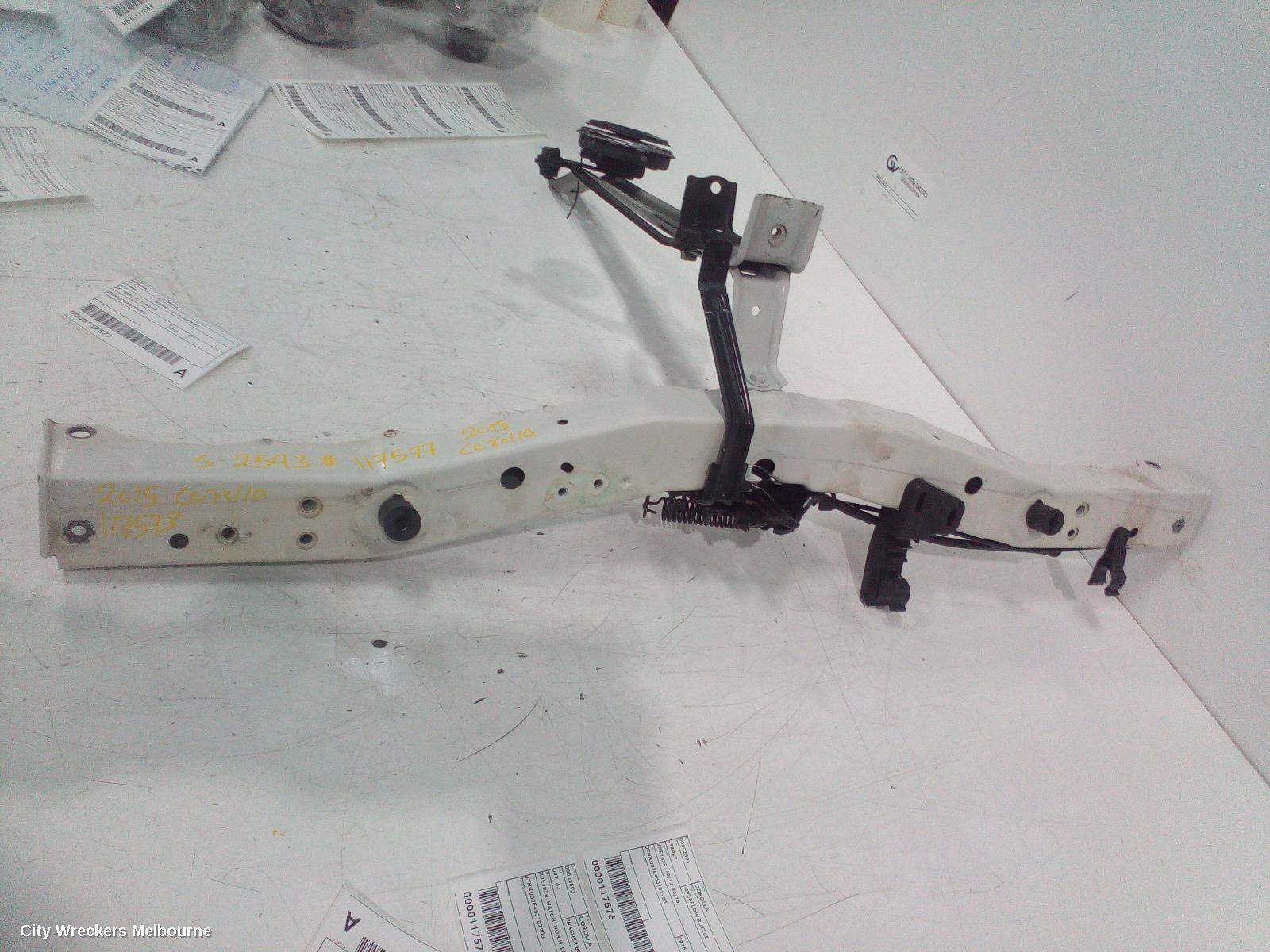 TOYOTA COROLLA BONNET LOCK/SUPPORT, ZRE182R, 10/2012 - 06/2018