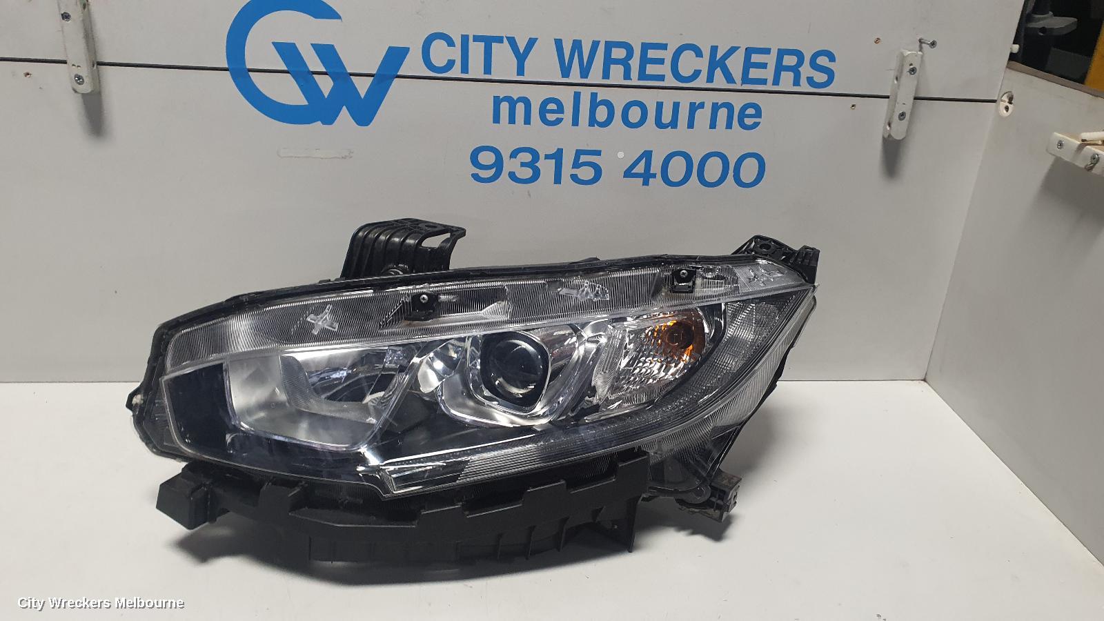 HONDA CIVIC LEFT HEADLAMP, 10TH GEN, HATCH/SEDAN, HALOGEN TYPE, 05/2016 ONWARDS