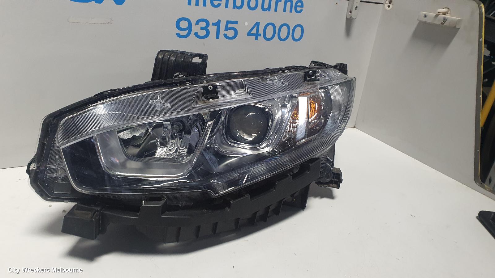 HONDA CIVIC LEFT HEADLAMP, 10TH GEN, HATCH/SEDAN, HALOGEN TYPE, 05/2016 ONWARDS