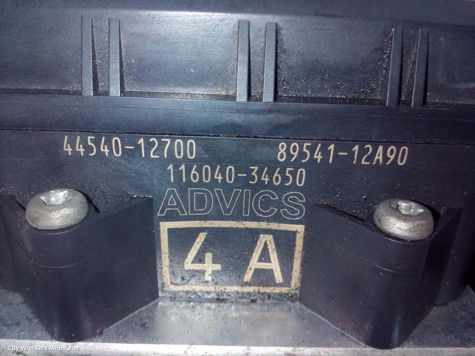 TOYOTA COROLLA ABS PUMP/MODULATOR, ZRE182R, HATCH, NON HYBRID, 03/2015 - 06/2018