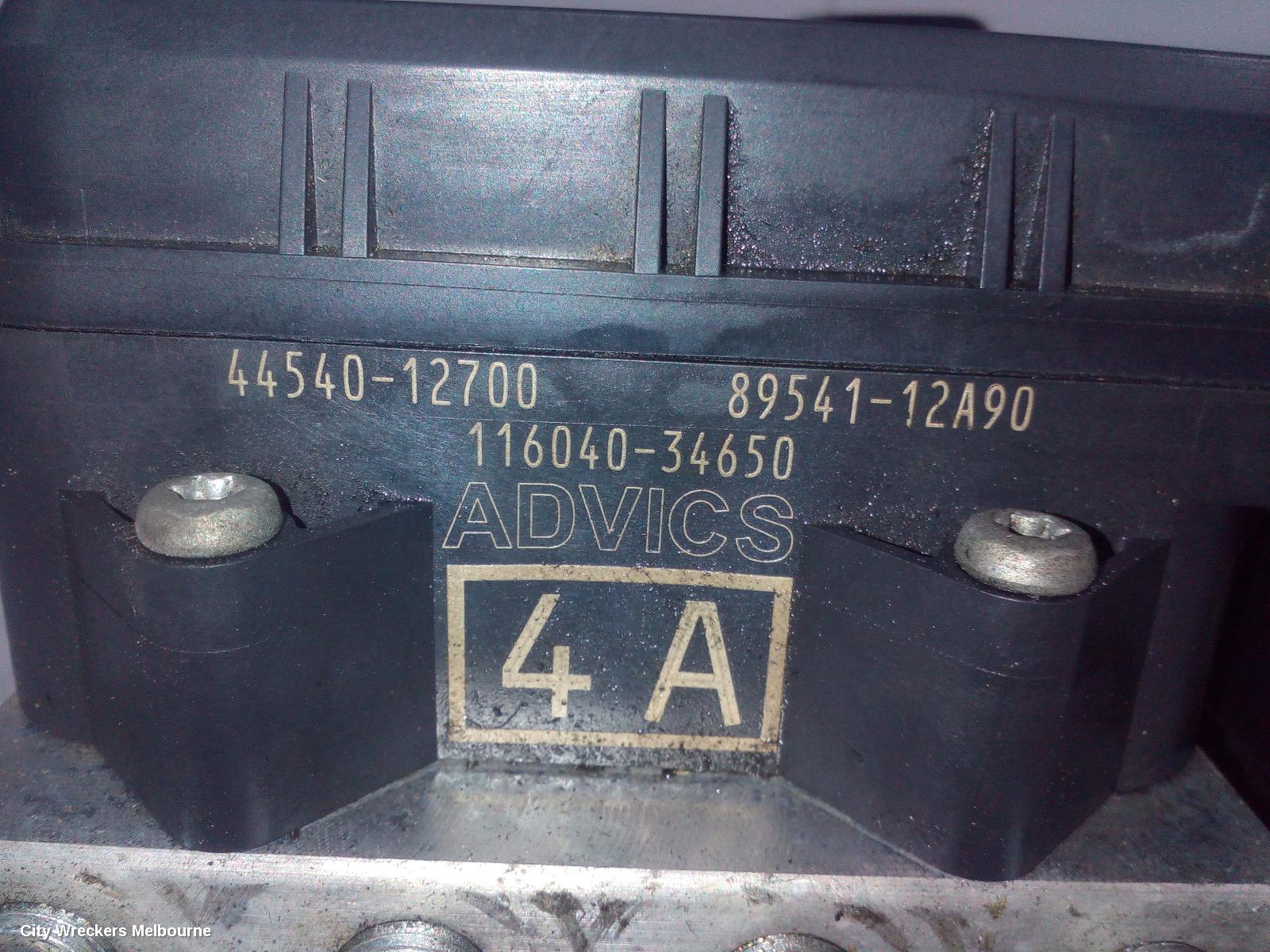 TOYOTA COROLLA ABS PUMP/MODULATOR, ZRE182R, HATCH, NON HYBRID, 03/2015 - 06/2018