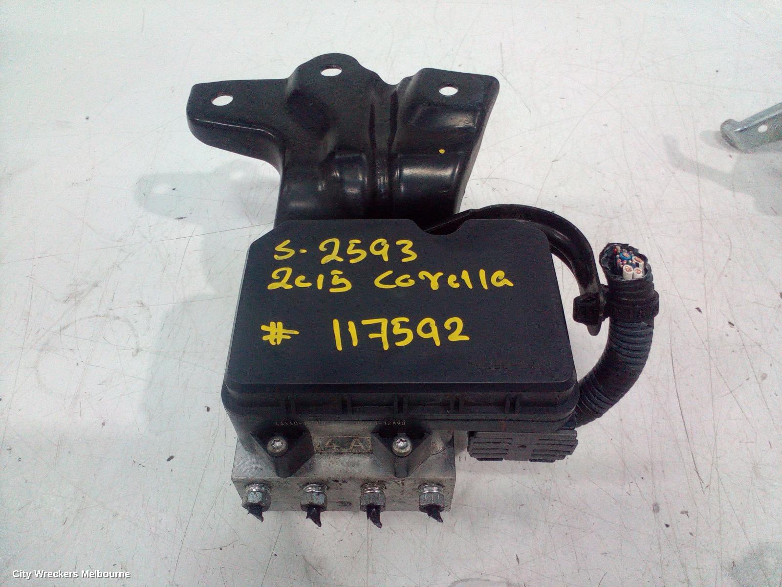 TOYOTA COROLLA ABS PUMP/MODULATOR, ZRE182R, HATCH, NON HYBRID, 03/2015 - 06/2018