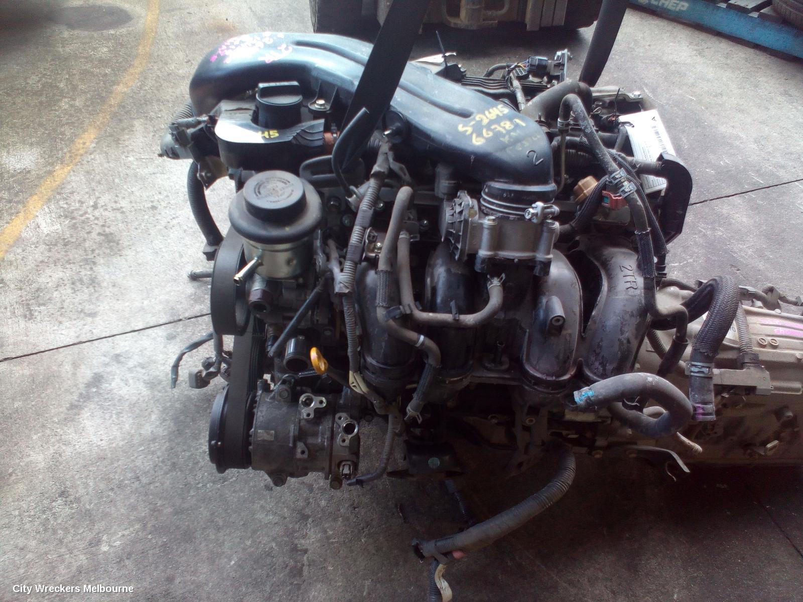 TOYOTA HIACE ENGINE, PETROL, 2.7, 2TR-FE, DUAL VVT TYPE, TRH, 03/2015 - 04/2019