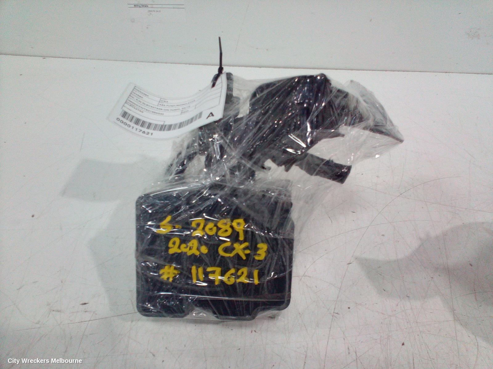 MAZDA CX3 ABS PUMP/MODULATOR, DK, P/N DL8V437A0B (ON PUMP), 03/2015 ONWARDS